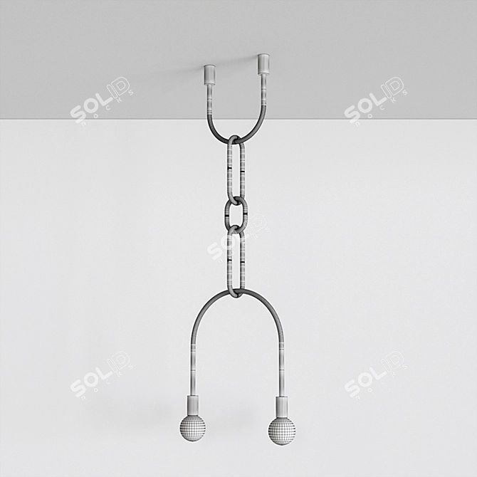 Volker Haug Chain U: Sleek and Stylish Pendant Light 3D model image 3