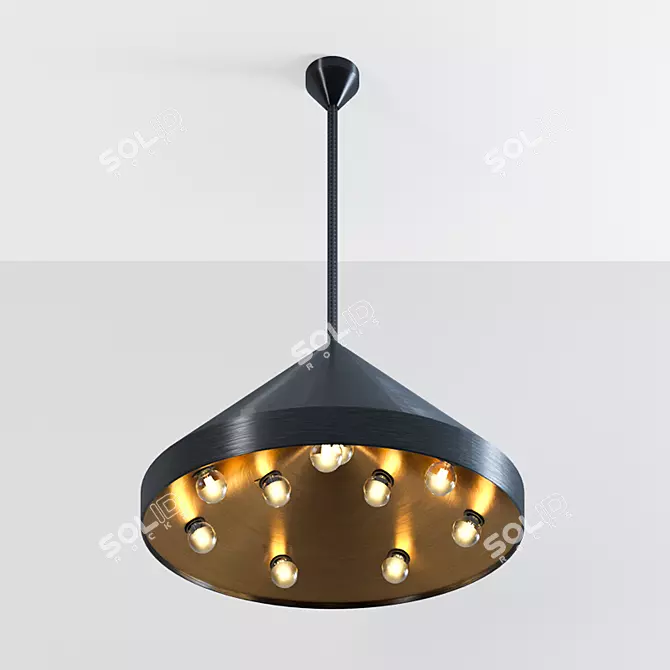 Illuminating Electric Ballroom - Modern Lighting Fixture 3D model image 1