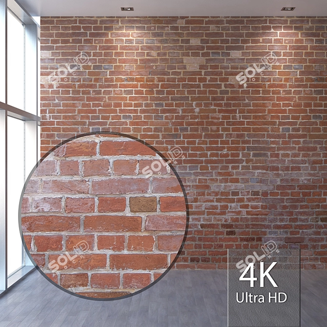 Seamless Bricklaying Texture 3D model image 1