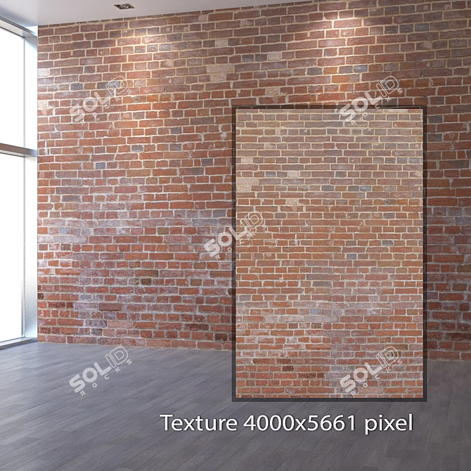 Seamless Bricklaying Texture 3D model image 2