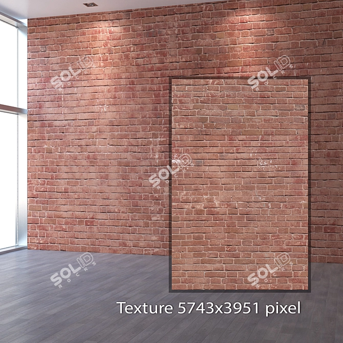 Seamless 4K Brick Texture 3D model image 2