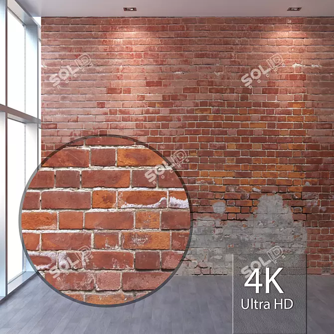 Seamless 4K Brick Texture 3D model image 1