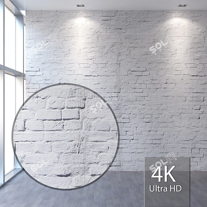 Seamless 4K Brick Texture 3D model image 1