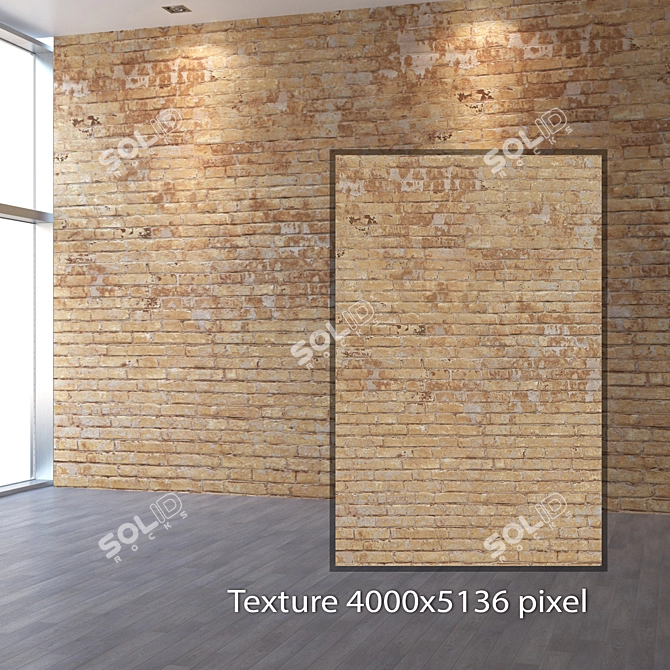 Seamless 4K Brick Texture 3D model image 2