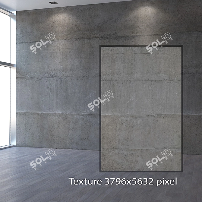 Seamless 4K Concrete Texture 3D model image 2