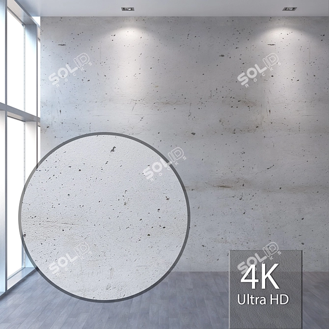 Seamless Concrete Texture: 4K Resolution 3D model image 1