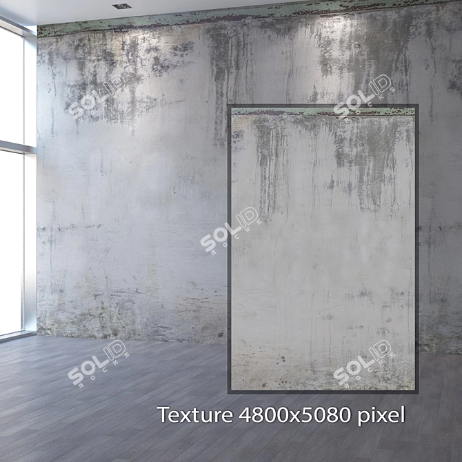 Seamless 4K Concrete Wall Texture 3D model image 2