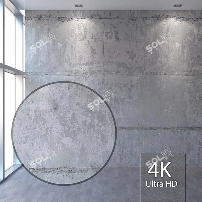 Seamless 4K Concrete Texture 3D model image 1