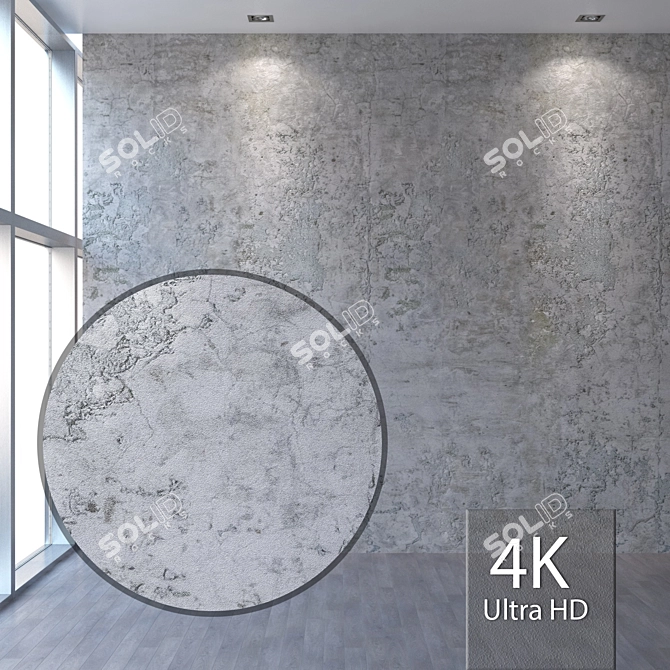 Seamless 4K Plaster Texture 3D model image 1