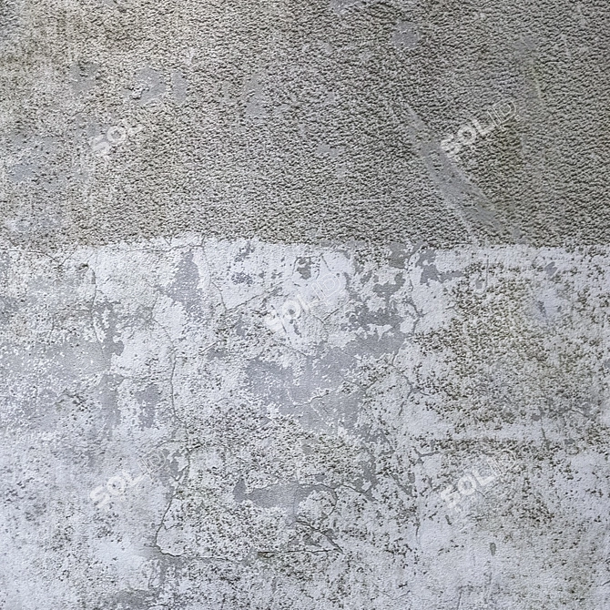 Seamless 4K Concrete Wall 3D model image 3