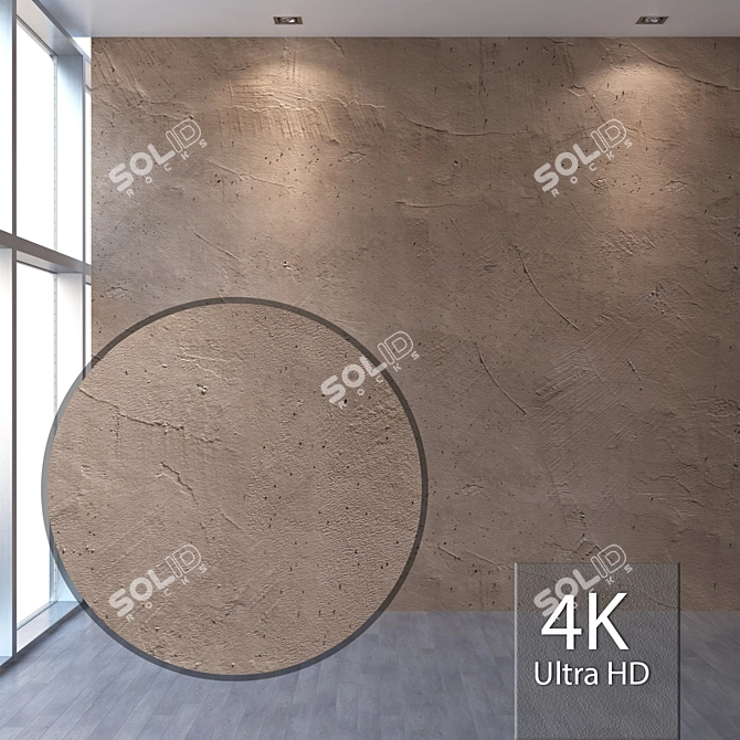 Seamless 4K Plaster Texture 3D model image 1