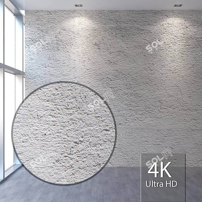 Seamless 4K Plaster Texture 3D model image 1