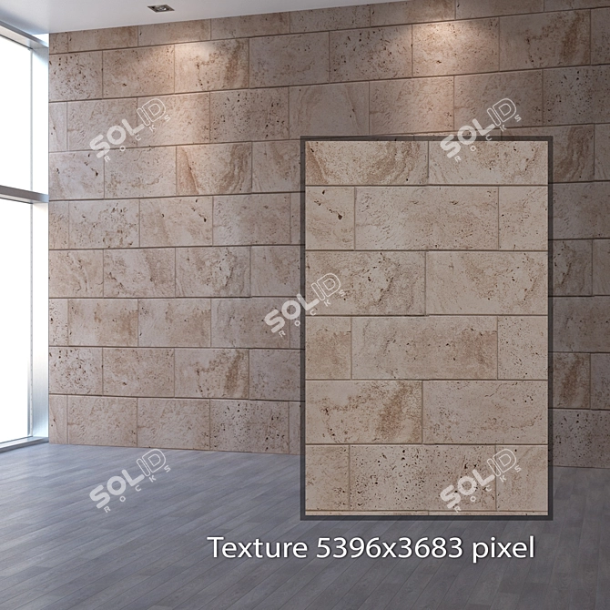 Seamless Travertine Texture-4K 3D model image 2