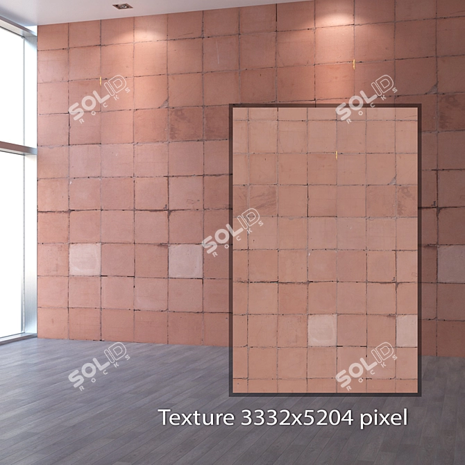 Seamless 4K Concrete Tile 3D model image 2