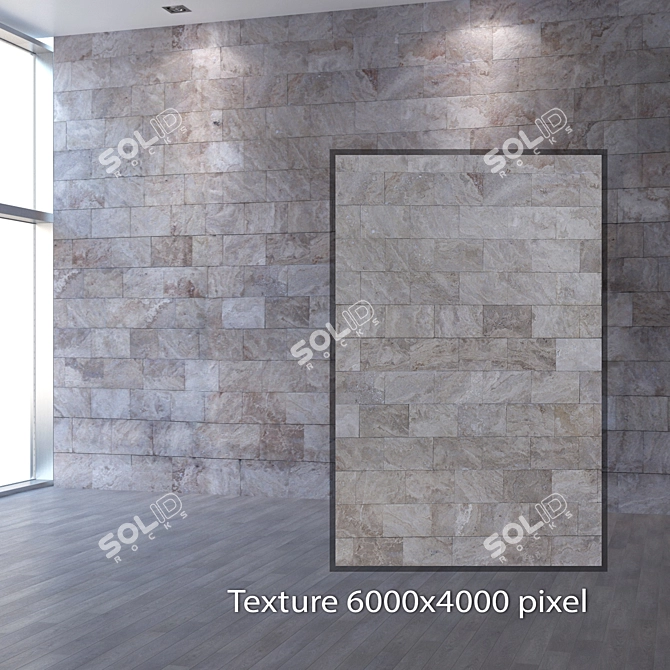 Seamless Travertine Texture 3D model image 2