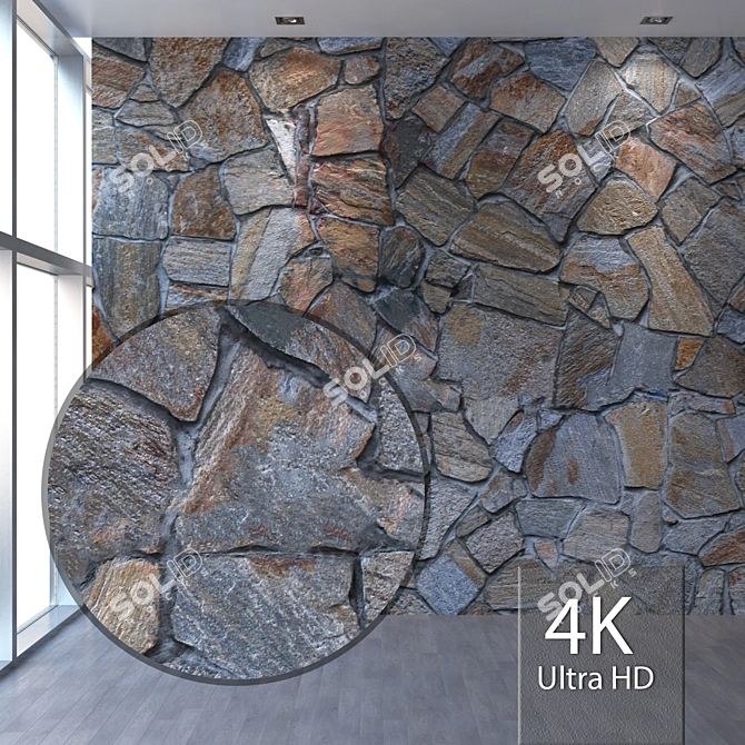 Seamless 4K Natural Stone 3D model image 1