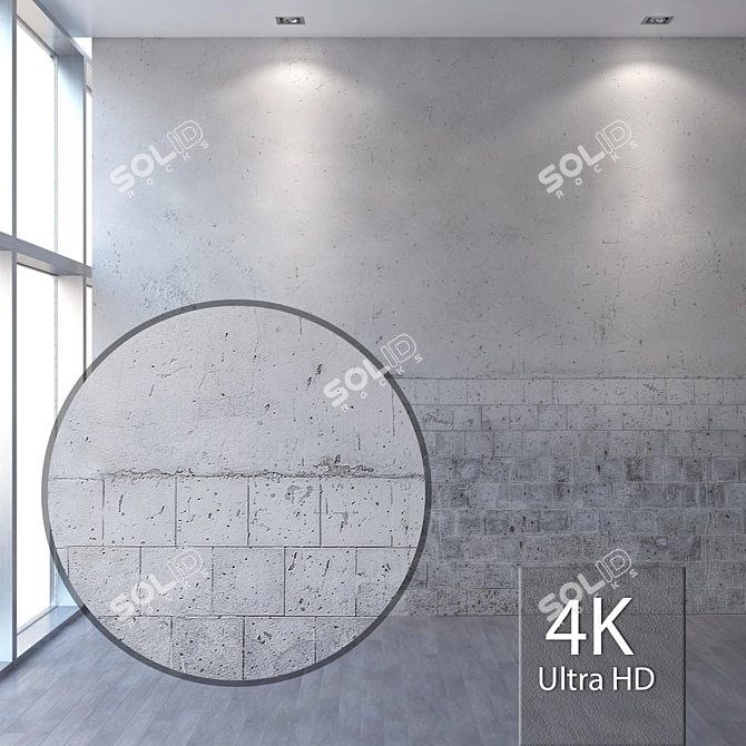 Title: Seamless 4K Concrete Wall Texture 3D model image 1