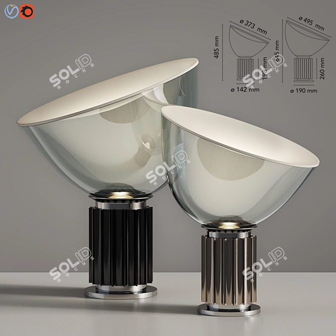 Flos Taccia Table Lamp: Modern Elegance, Timeless Design 3D model image 1