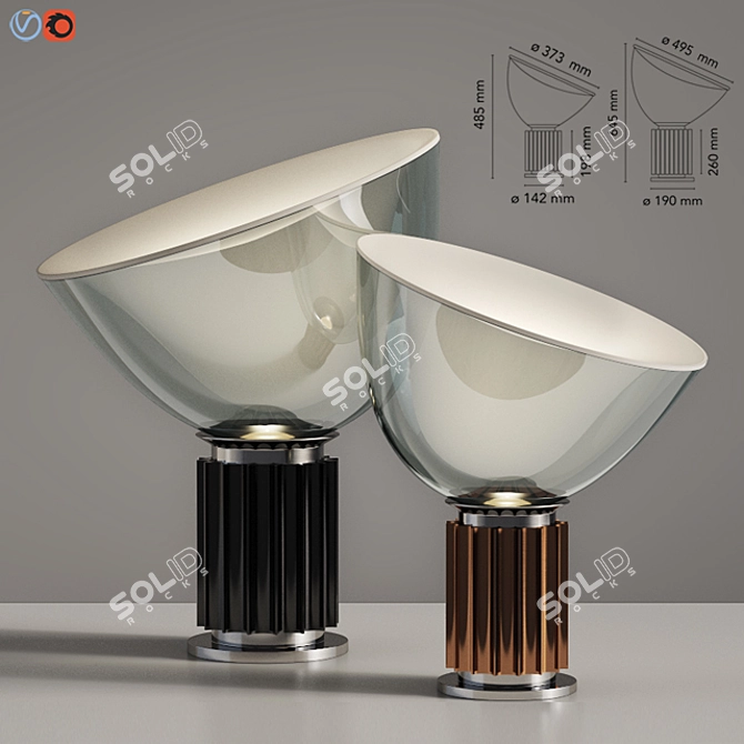 Flos Taccia Table Lamp: Modern Elegance, Timeless Design 3D model image 2