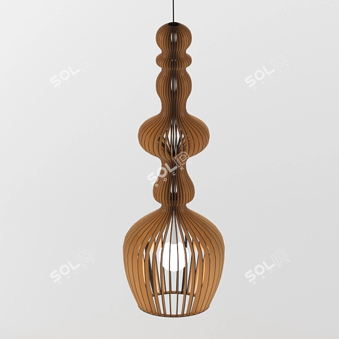 Avatar-inspired Bionic Pendant Light 3D model image 1