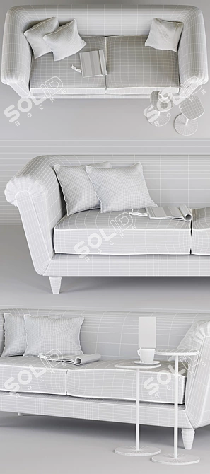George Smith Portland Cushion Seat Sofa 3D model image 3