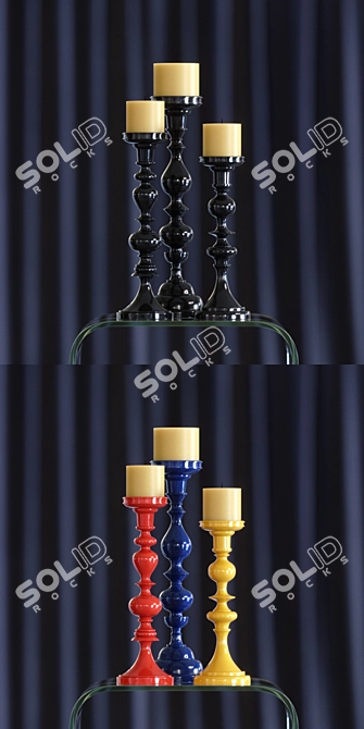 IMAX Essential Candle Holder: Elegant and Versatile 3D model image 3