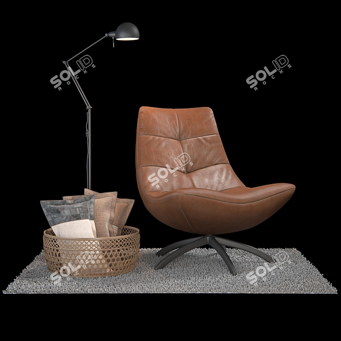 Reflex Lounge Chair Set 3D model image 1