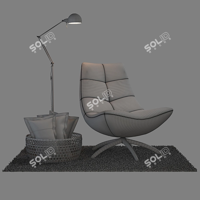 Reflex Lounge Chair Set 3D model image 3