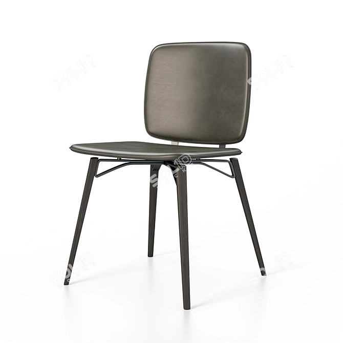 Elegant IKI Chair Set & Frag Bak Table 3D model image 3