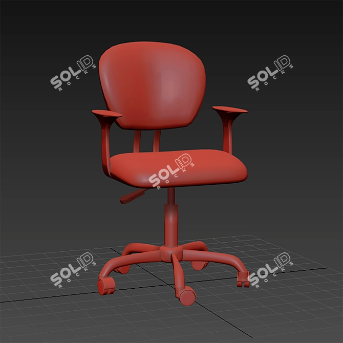 ErgoMax Office Chair 3D model image 3