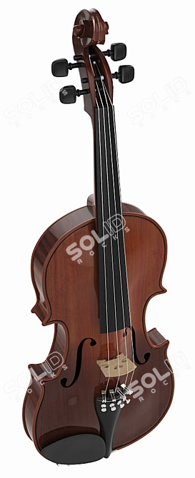 Elegant Millimeter Violin 3D model image 3