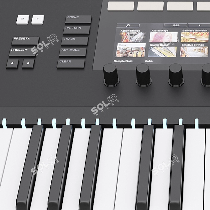 Ultimate MIDI Master Keyboard: Native Instruments Komplete Kontrol S61 MK2 3D model image 3