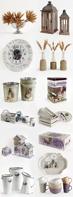 Vintage Decor Set | Provence, Vintage, Loft 3D model image 2