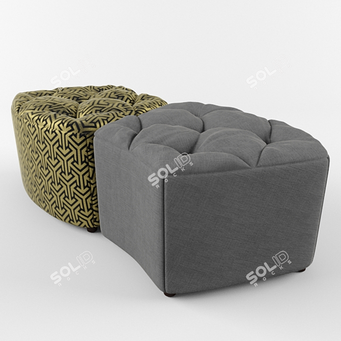 Modular Capitone Chair: Versatile Seating Solution 3D model image 2