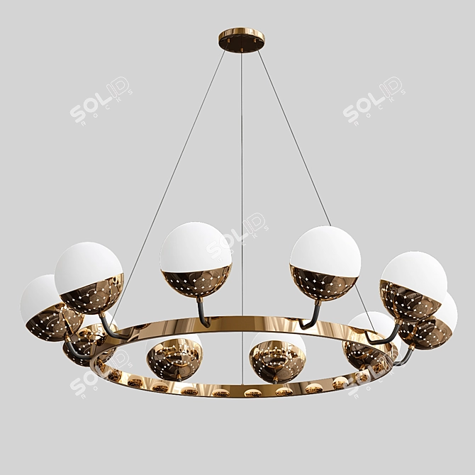 Elegant Chelsom Orb Chandelier 3D model image 1