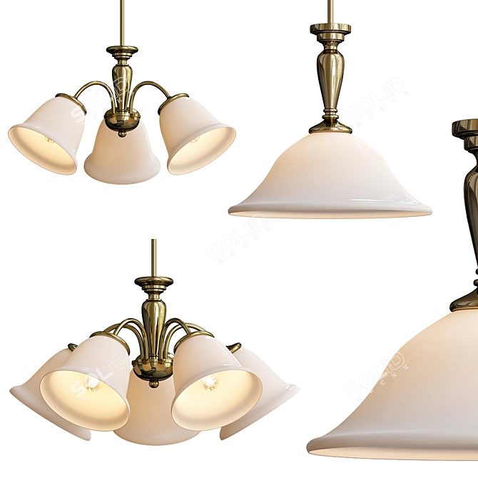 Elegant Cougar Stepney Pendant 3D model image 1