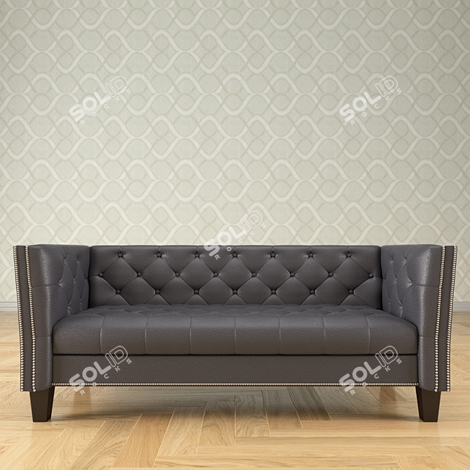 Modern 3D Sofa Model 3D model image 2