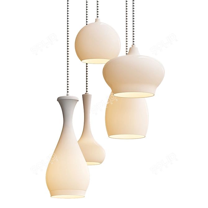 Drops Wonen Hanging Light 3D model image 1