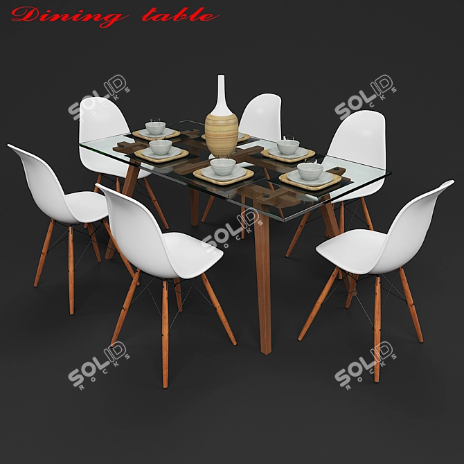 Modern Dining Table 2013 3D model image 1