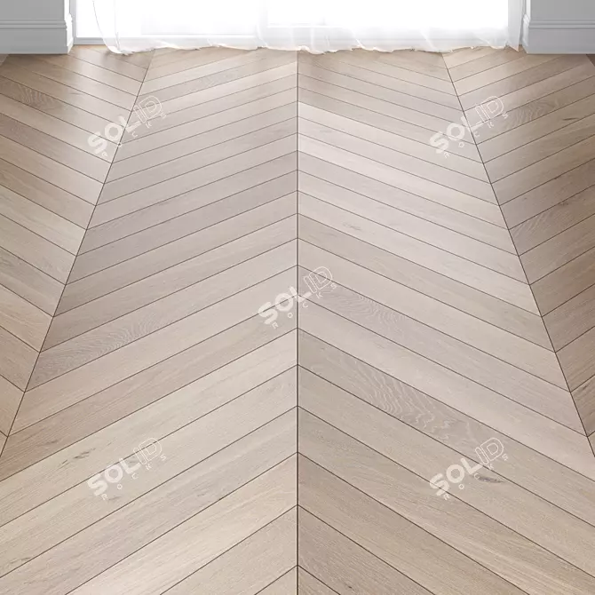 Title: Authentic French Oak Parquet by Panaget 3D model image 1