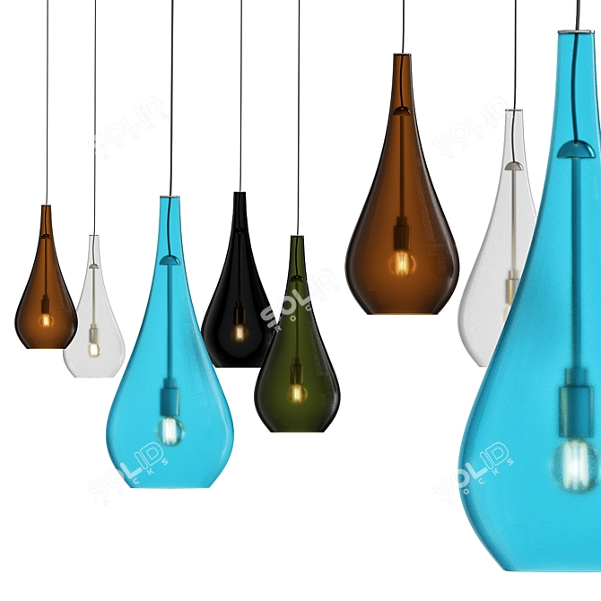 Stylish LBL Pendant Lights 3D model image 1