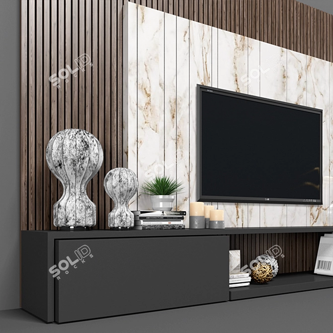 Modern TV Stand - Sleek Design 3D model image 2