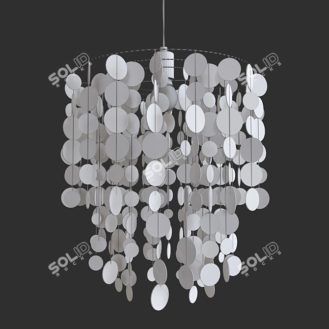 Sea-inspired Capiz Pendant 3D model image 2