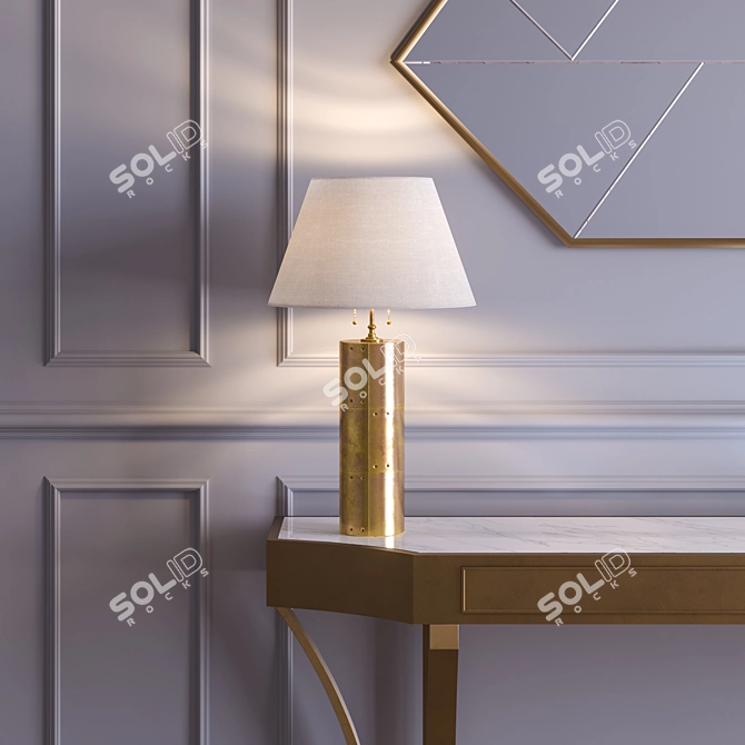 Luxury Home Decor Set: Savoy Cosolle, Mogol Mirror, Williams Sonoma Lamp 3D model image 3