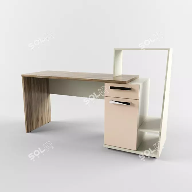 Modern Computer Desk 3D model image 1