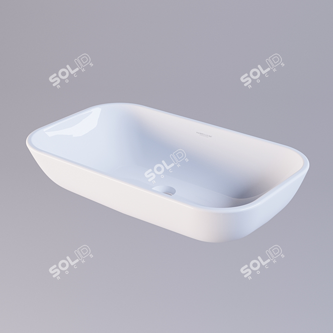 Elevate Your Bathroom: Sanita Luxe Infinity Washbasin 3D model image 1