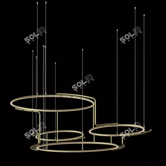 Elegant DCW Broche Pendant 3D model image 1