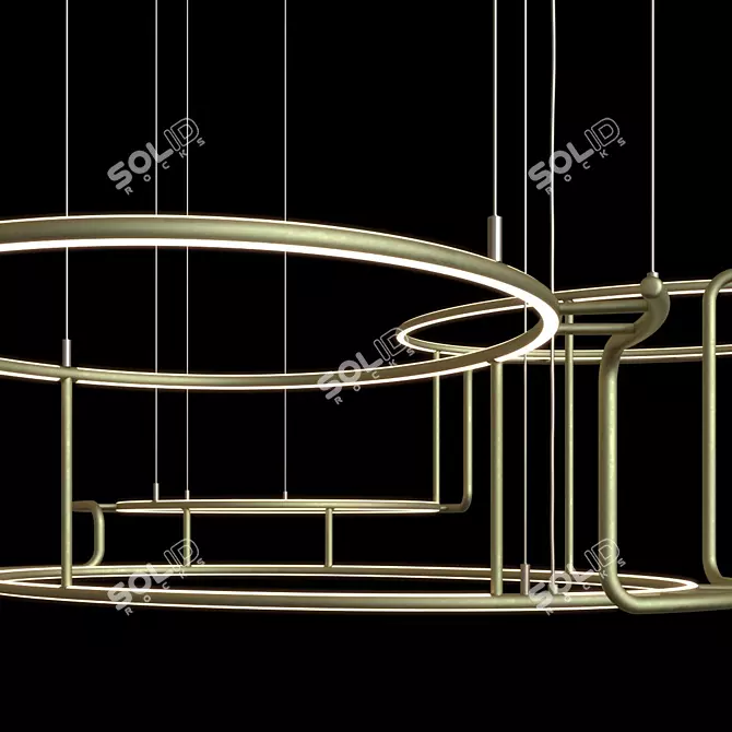 Elegant DCW Broche Pendant 3D model image 2