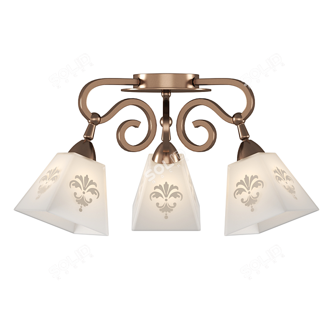 Freya Silvana Ceiling Light 3D model image 1