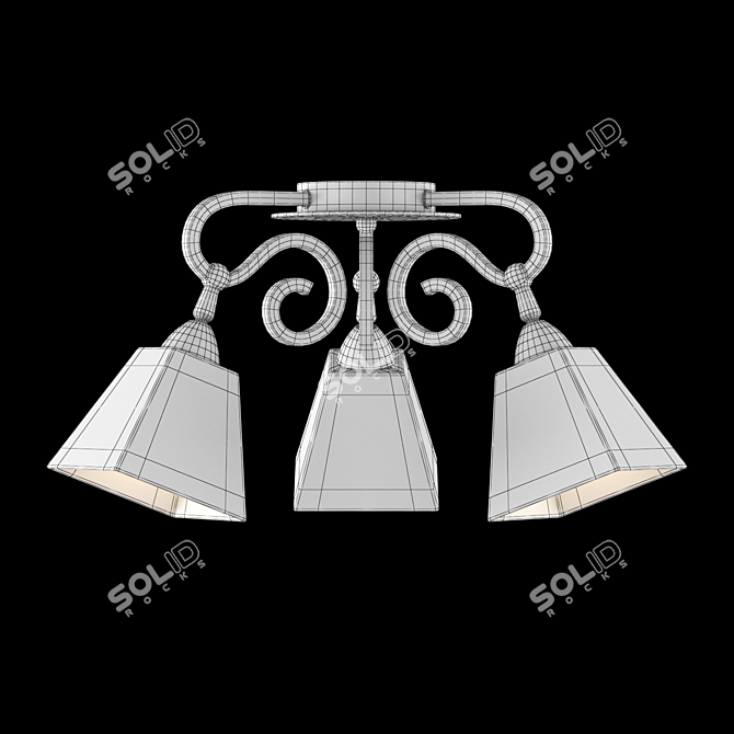 Freya Silvana Ceiling Light 3D model image 2